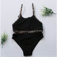 thumbnail image 3 of Vedolay Girls' Summer Swimsuit Two Piece Leopard Top Cute Girls Swimwear Set,Black 116/6, 3 of 5