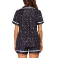 thumbnail image 3 of EKOUAER Women's Pajama Sets 2 Piece Short Sleeve Button Down Tops and Pants Pj Set V Neck Sleepwear Loungewear Chest Pocket, 3 of 4