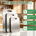 thumbnail image 3 of Wynra 3 Piece Stainless Steel Cutting Board Set, Non-Toxic Double-Sided Cutting Board for Kitchen, Durable Metal Cutting Board for Meat, Vegetables, Fruits & Bread, Dishwasher Safe, 3 of 8