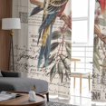 thumbnail image 4 of Farmhouse Birds Sheer Curtains 96 Inches Long 2 Panels Set, Window Sheer Curtains for Living Room/Bedroom, Country Envelope Postmark Rustic Botancial Light Filter Rod Pocket Curtain 52'' x 96'' x 2, 4 of 7