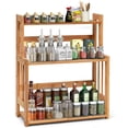 thumbnail image 2 of Giantex 3-Tier Bamboo Spice Rack, Countertop Storage Organizer for Kitchen and Bathroom, Spice Bottle Jars Holder with Adjustable Shelf (Natural), 2 of 10
