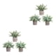 thumbnail image 2 of Wosthever 3 unids/set plantas verdes simuladas para decoración de escritorio añaden vitalidad al conjunto de bonsái artificiales del espacio TZ070Pulsador cilíndrico 2Conjunto, 2 of 6