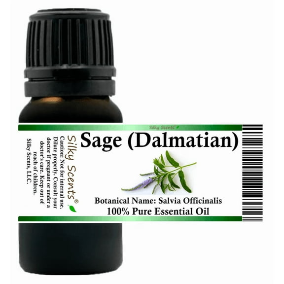 Sage Dalmatian Essential Oil 5 ml (1/6 fl oz) - 100% Pure and Natural by Silky Scents