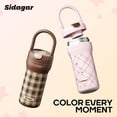 thumbnail image 4 of Sidagar 24oz Ceramic Lined Stainless Steel Insulated Tumbler with Handle, Leak-Resistant Lid, Pink, 4 of 9