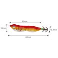thumbnail image 1 of Señuelos de pesca con anzuelo de anzuelos de calamar con cebo de camarón de madera luminosa LED de 103mm (rojo) Likrtyny  Para estrenar, 1 of 6