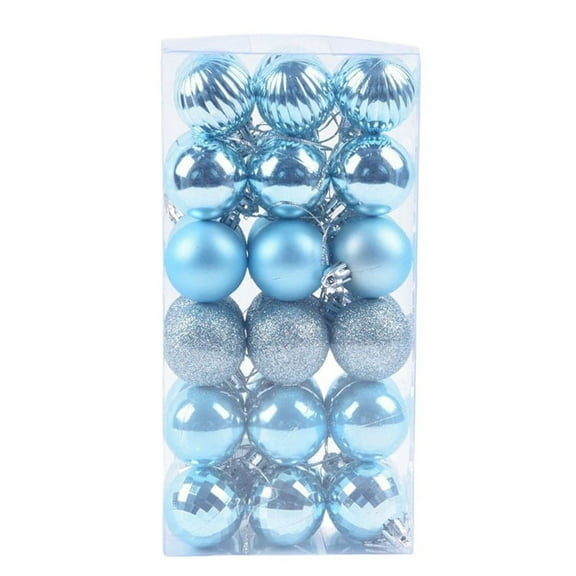 Christmas Ornaments Shatterproof Tree Ornament Set Balls Decoration New Ice Blue