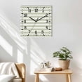 thumbnail image 3 of Boho Sage Green Stripe Wooden Wall Clock Silent Non Ticking, Abstract Geometric White Minimalist Square Wall Clocks Battery Operated, Decor Clock for Home Office, Living Room, Kitchen, 12 Inch, 3 of 9