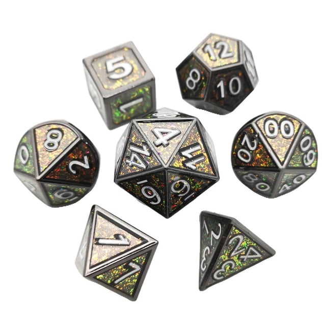 De Dados De Números Poliédricos De Metal De 7 Piezas Para Accesorios De s De MTG RPG Party re Yotijar Juego de dados poliédricos