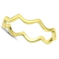thumbnail image 4 of CHOOSE YOUR COLOR Yellow Gold-Tone Squiggle Ring .925 Sterling Silver Band Jewelry Female Size 5, 4 of 4
