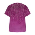 thumbnail image 6 of DDAPJ pyju Womens Tunic Tops Floral Print V Neck Short Sleeve T-Shirts Boho Summer Blouse Tees Ofertas Hoy Liquidación Hot Pink L, 6 of 8