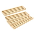 thumbnail image 2 of 4 piezas de bandeja de dominó de madera, soportes para fichas de dominó, regalos, obras de arte, decoración del hogar Sin almohadilla, 2 of 9
