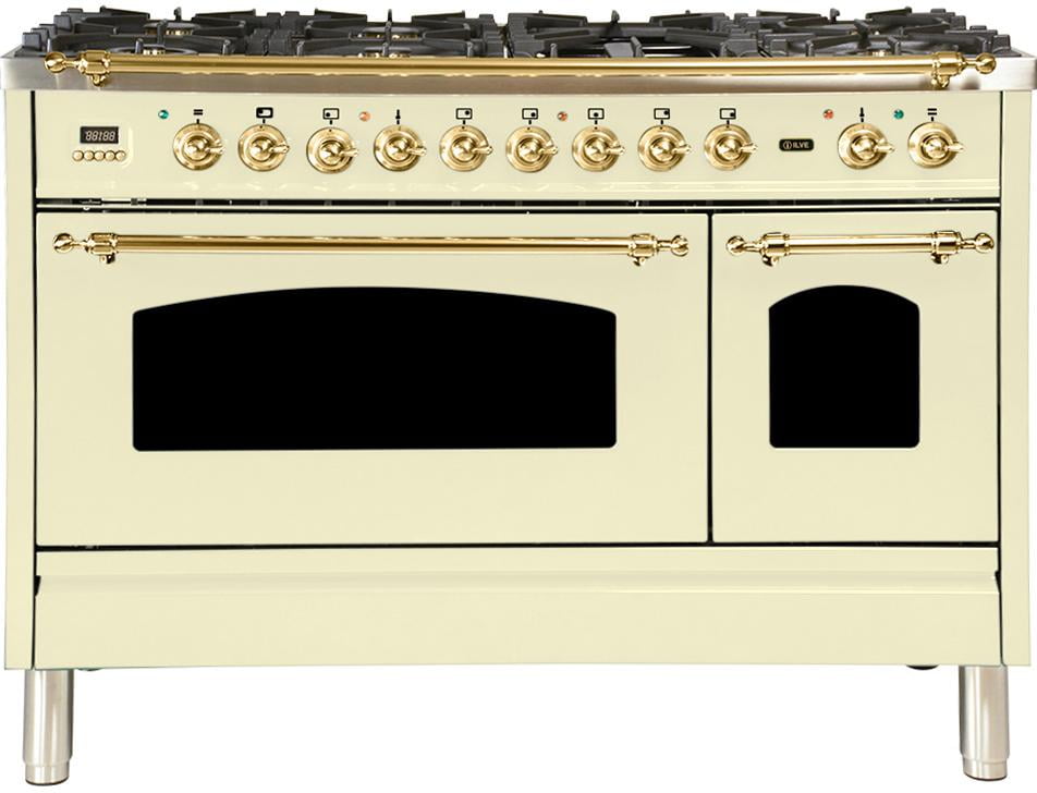 Ilve UPN120FDMPA Nostalgie Series 48 Inch Dual Fuel Convection ...