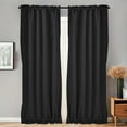 thumbnail image 6 of French Door Curtains, High-Precision Solid Color Door Curtain for Window and Doors Decorations 40.15x25.19Inch Black, 6 of 6