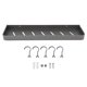thumbnail image 1 of Estante de pared para baño, resistente, de aluminio, resistente al óxido, sencillo, negro, con 5 ganchos para cocina, lavandería, 19,7 pulgadas, 1 of 5