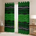 thumbnail image 2 of jejeloiu Waves Vintage Lines Black Out Curtains,Geometric Stripe Pattern Curtains Pack of 2 (42x63 Each),Black Green Bedroom Curtains For Teens,Breathable Home Decor, 2 of 6