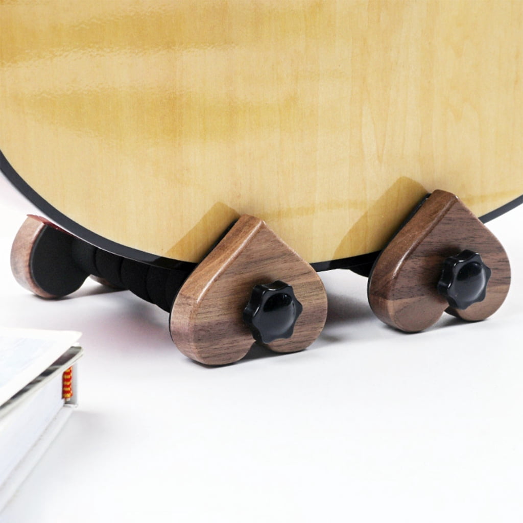 Walnuts Beech Wood Guitar Holder Unique Heart Shape Guitar Stand For Home Display Stage