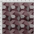 thumbnail image 3 of oneOone Cotton Poplin Twill Chocolate Brown Fabric Dot|Check & Triangle Geometric Craft Projects Decor Fabric Printed By The Yard 56 Inch Wide, 3 of 4