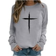 thumbnail image 3 of Aloohaidyvio Tops for Women, Easter Womens Long Sleeved Round Neck Sports Shirt Tops,Easter Ladies Clothing, 3 of 3