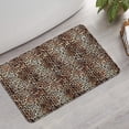 thumbnail image 2 of Brown and Black Leopard Print Bathroom Rugs Mat,Non Slip Microfiber Bathroom Rug,Rubber Backing,Soft Bathroom Mats for Bathroom Floor,Tub and Shower,17x27in(43x68cm), 2 of 5