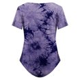 thumbnail image 7 of Cyber&Monday Deals USSUMA Womens Tops Casual Women Classic Summer Floral Print Short Sleeve Plus Tunics Irregular Hem Tunic Tops Flowy Blouses Shirt Ladies Tops Trendy, 7 of 7