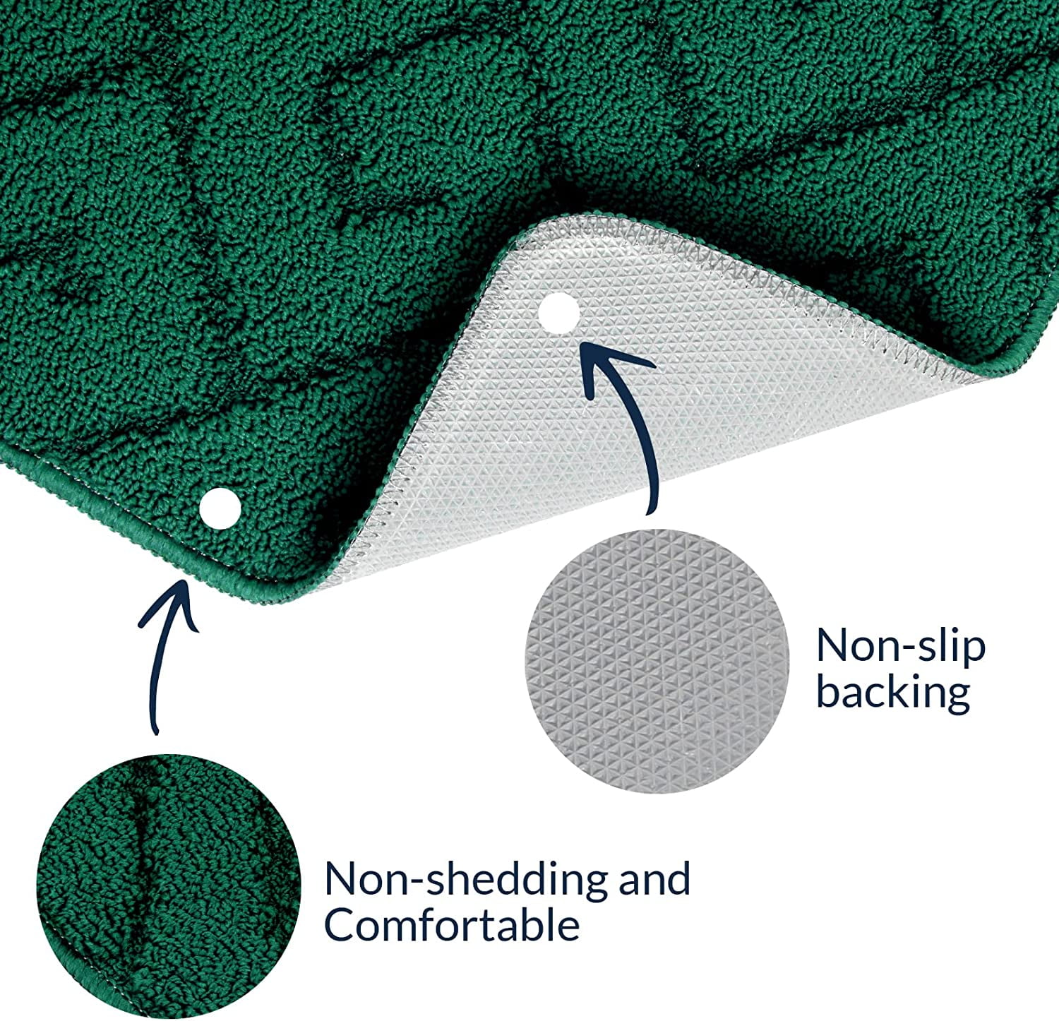 Walensee Indoor Doormat, Front Door Mat for Entrance, 24"x35" Green
