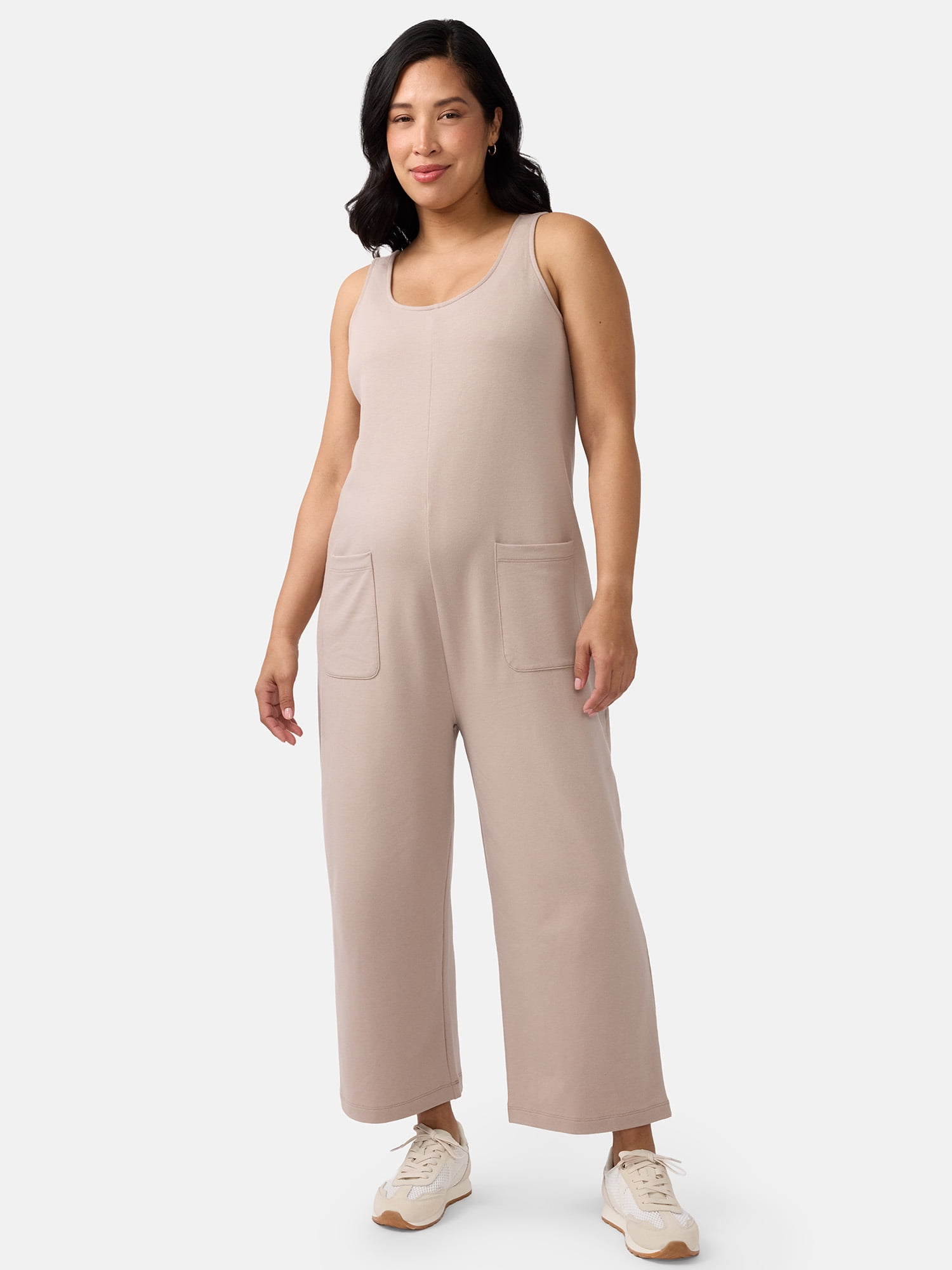 Ingrid & Isabel For Every Belly Women’s Maternity Pocket Knit Jumpsuit, Sizes S-XXL