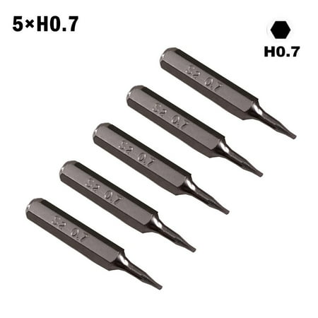 

H4×28mm Small Hex Screwdriver Bits H0.7 H0.9 H1.5 H2 H3 H4 4mm Hex Shank