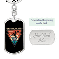 thumbnail image 2 of Motocross California Biker Stainless Steel or 18k Gold Premium Swivel Dog Tag Keychain, 2 of 10