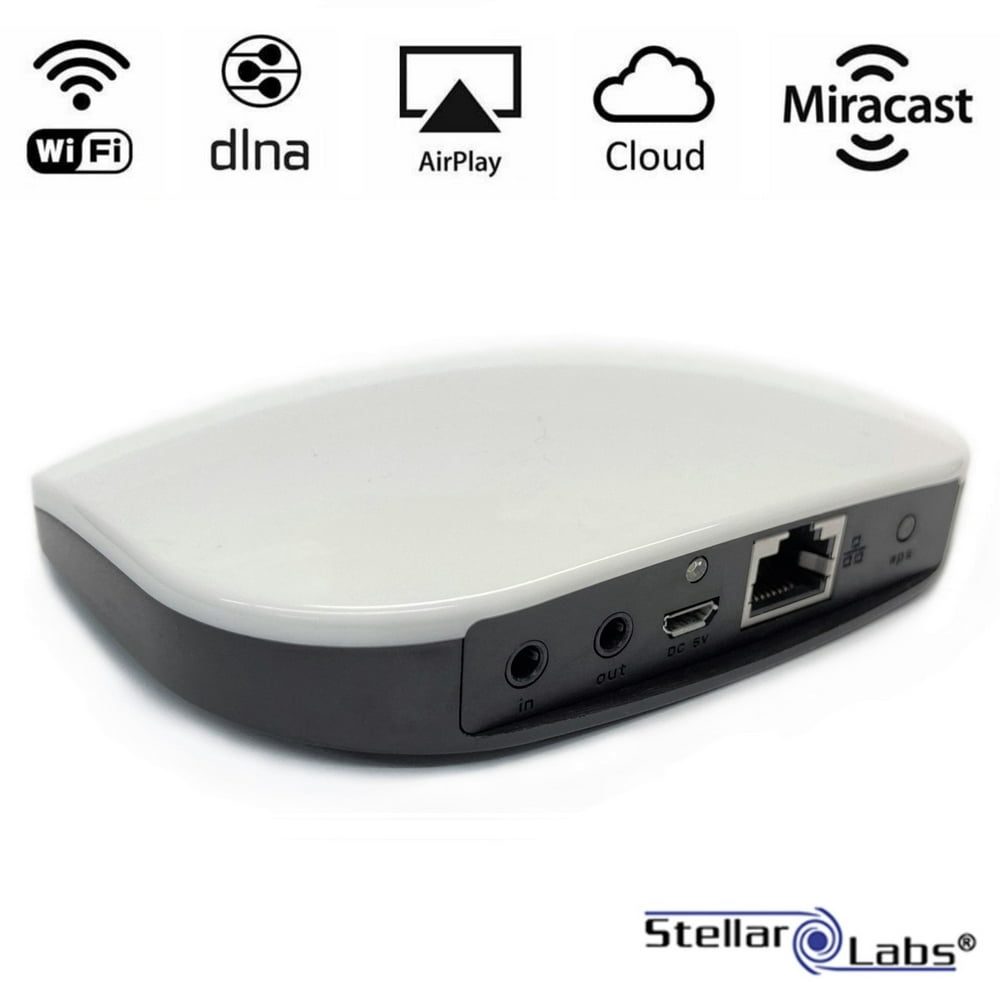 Stellar Labs Wireless WiFi Audio Streaming Receiver Adapter, Stream