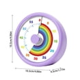 thumbnail image 2 of Visual Timer For Kids - 60 Minute Pomodoro Timer With Rainbow Disk, Silent Countdown Clock With Easy Twist Knob - For Classroom Kitchen Office Workout Daily Routine, Suitable For, 2 of 2