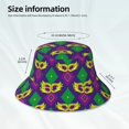 thumbnail image 3 of Fotbe Mardi Gras Carnival3 Sombrero Tipo Pescador con Estampado – Sombrero de Sol de Algodón de Moda para Playa, Golf, Pesca, 3 of 6