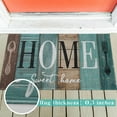 thumbnail image 4 of Farmhouse Kitchen Mats for Floor, Green Brown Turquoise Teal Kitchen Rugs Set of 2 Carpet Non-Slip Area Runner Rug, Vintage Modern Rustic Kitchen Decor and Accessories Stuff, 17x30 and 17x47 Inch, 4 of 6