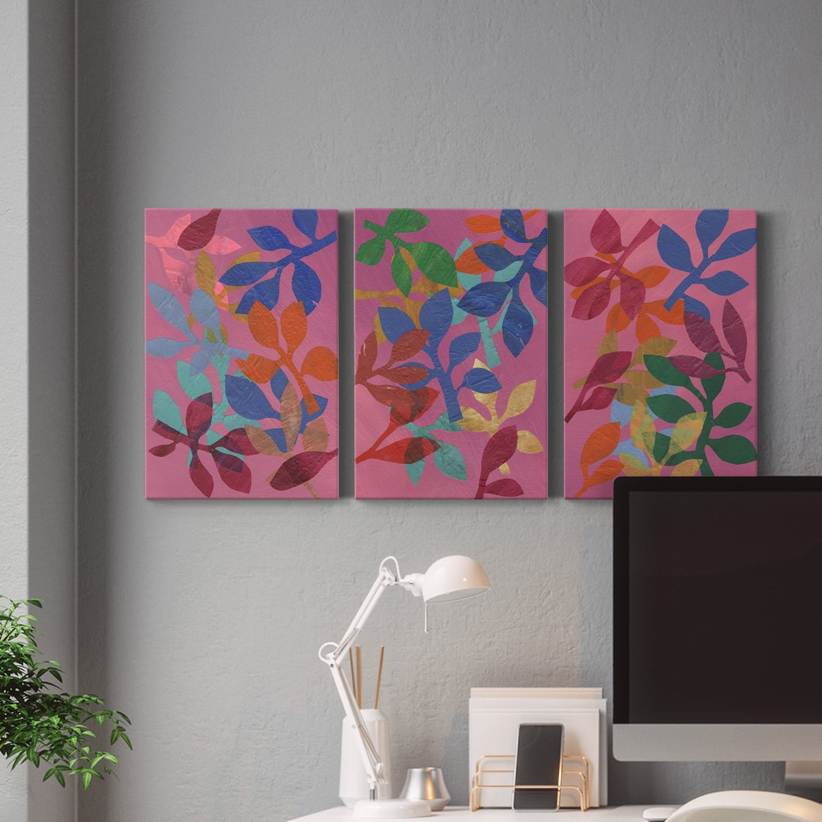 Vivid Stems I Premium Gallery Wrapped Canvas - Ready to Hang - 8 x 12 Each
