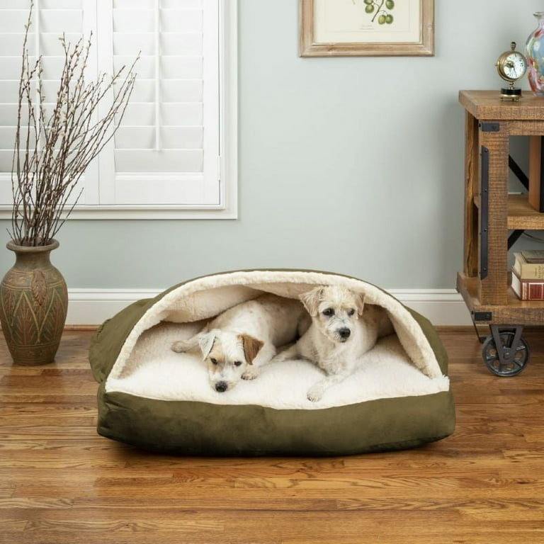 Large hooded top dog bed