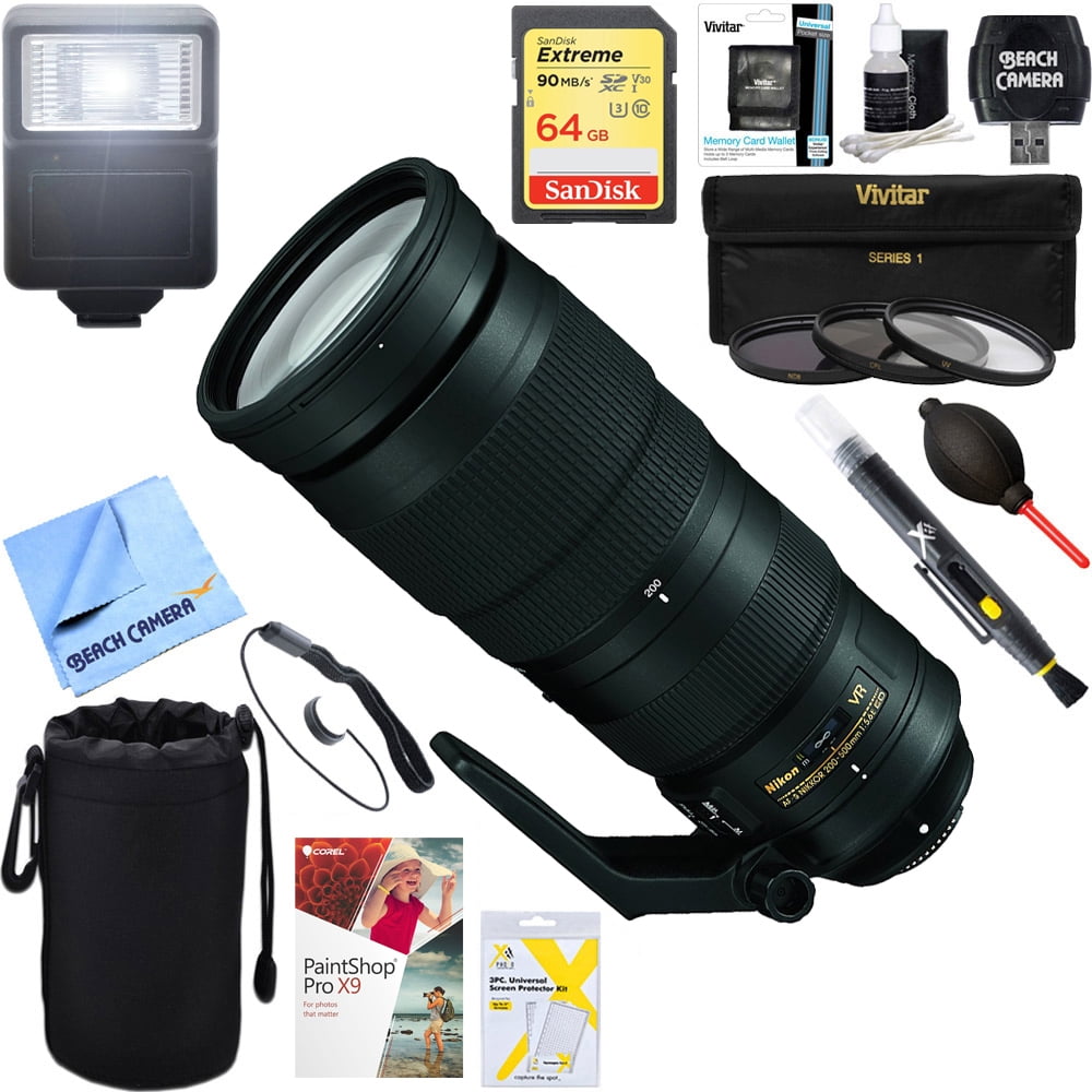 Nikon 058 0 500mm F 5 6e Ed Vr Af S Nikkor Zoom Lens For Nikon Digital Slr Cameras 64gb Ultimate Filter Flash Photography Bundle Walmart Com Walmart Com