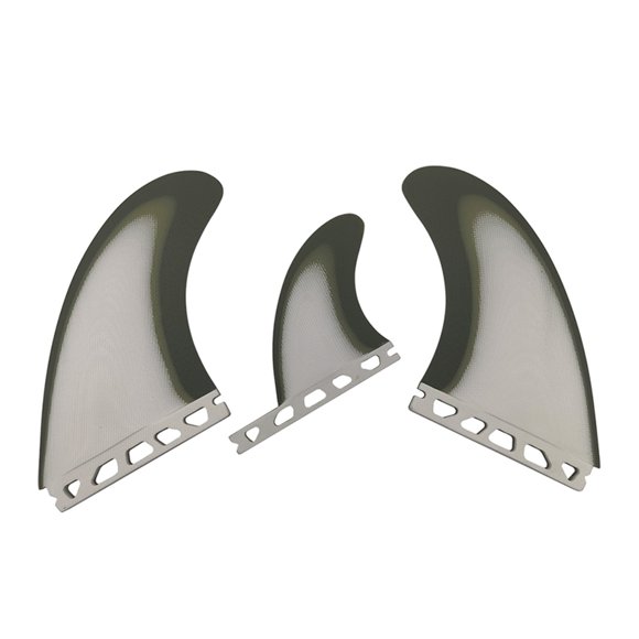 Surfboard Fins Single Tabs T1 Size Fins ArmyGreen/White Color Fiberglass New Design Surf Surf Tri Set Fins