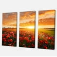 thumbnail image 2 of Designart 'Beautiful Poppy Field at Sunset ' Abstract Wall Art Canvas, 2 of 3