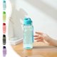 thumbnail image 1 of Botella de agua de gran capacidad de 550 ml con asa - tapa abatible a prueba de fugas, portátil para deportes y acampada, vaso de plástico de 18,6 oz en negro, azul, rojo, verde, 1 of 6