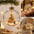 thumbnail image 6 of NWQKYZGH 1Pc Christmas Tree Ornaments, Clear Light-Up Christmas Ball Ornaments, Xmas Tree Ornament with LED Light for Tree Mantel, Holiday Home Decoration & Gift, 6 of 7