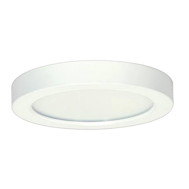 Satco SS29360 7 in. 13.5W 1-Light LED Flush Mount Ceiling Fixture, White