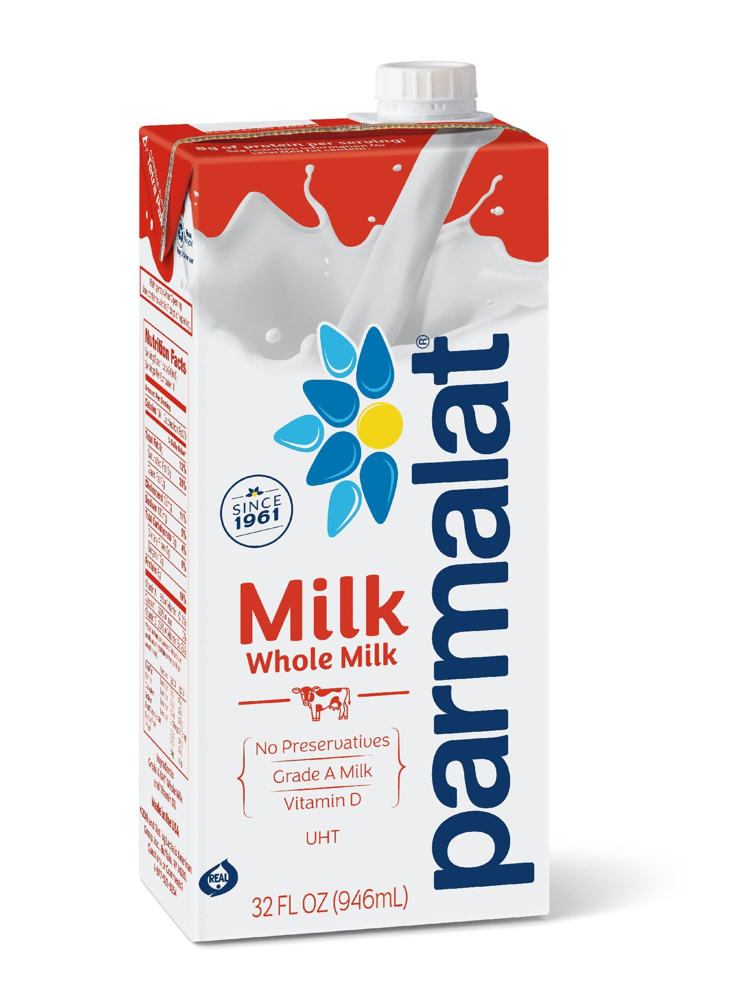 Parmalat Whole Milk, 32 fl oz - Walmart.com