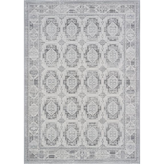 Essentials Whispers Ivory Gray and Beige Olefin Area Rug