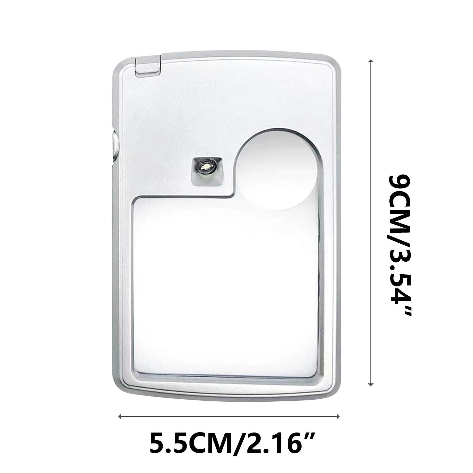 Cadorn Business Card Style HD Glass Reading Tool with LED Light - Perfect for Elderly & Children - Clear Magnification for Reading Instruction Manuals & More