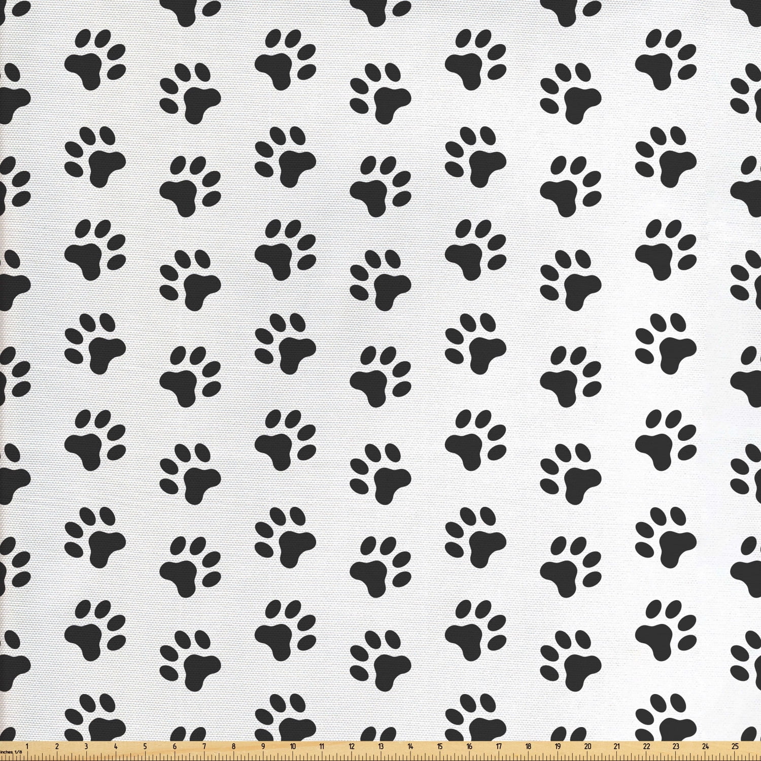 Paw Print Fabric by The Yard, Puppy Kitten Dog and Cat Themed