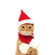 thumbnail image 4 of Gorro navideño para gatos con bufanda, conjunto de disfraces navideños para mascotas, gorro navideño para perros y gatos, rojo S, 4 of 5