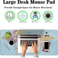 thumbnail image 2 of Desktop Mat World Map Full Desk Mouse Pad, Office Gaming Mousepad Large Mousepad, Computer Pad Non-Slip Rubber Base Waterproof with Stitched Edges, 35.4 X 15.7 in for Work/Game/Office/Home, 2 of 5