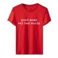 thumbnail image 5 of Daisyyozoid T-Shirt Joyeuse Fête des Mères pour Femmes Col Rond Imprimé Lettre Manches Courtes Décontracté, 5 of 5