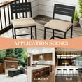 thumbnail image 6 of Pellebant Set of 2 Outdoor Swivel Bar Stools Aluminum Weatherproof Beige Patio Chairs, 6 of 7