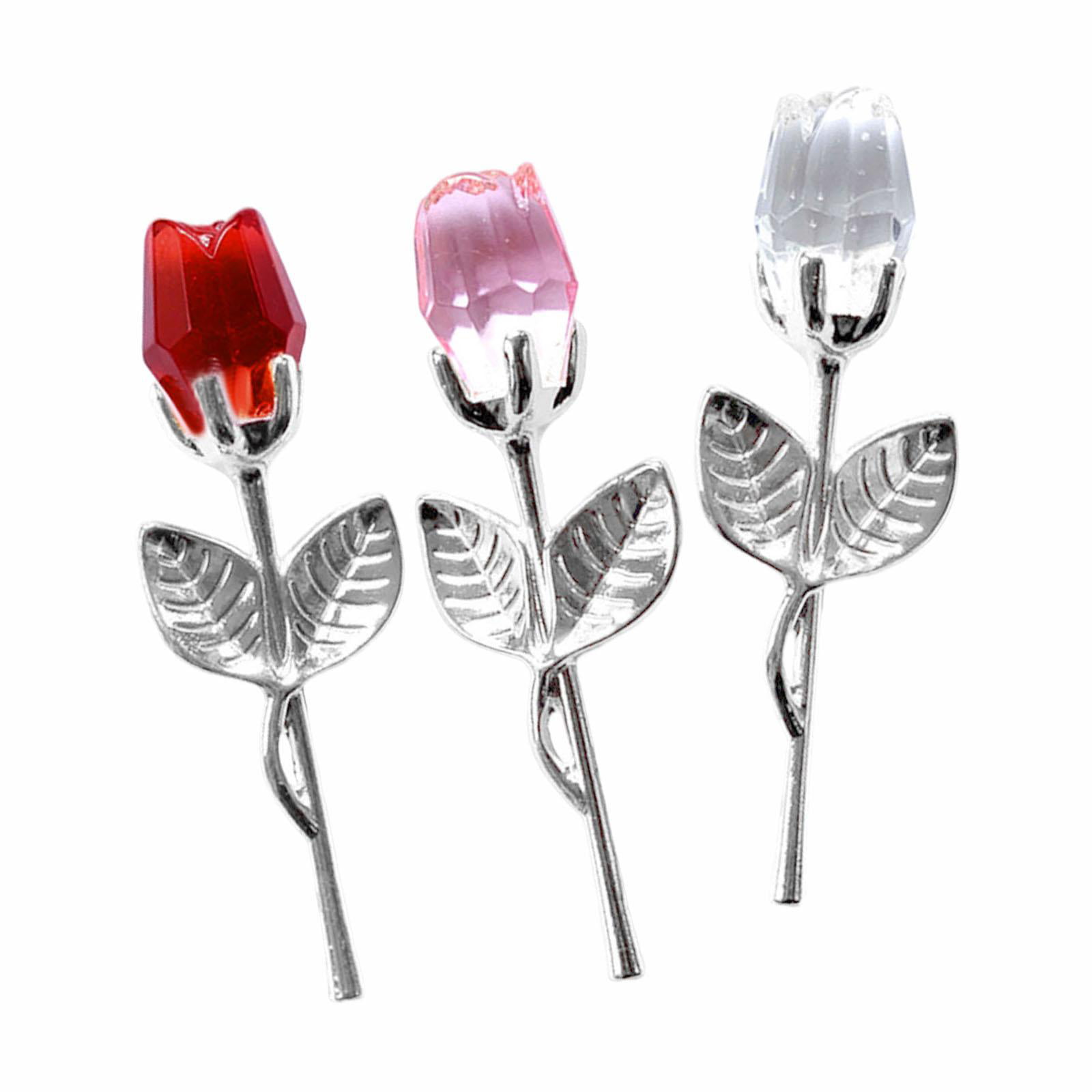 3x Artificial Velvet Rose Buds Artificial Roses Flowers Valentines 