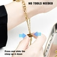 thumbnail image 3 of REQO Bling Bands Compatible for Samsung Galaxy Watch 7/FE/6/5/4 40mm 44mm, 5 Pro, Watch 6/4 Classic 43mm 47mm 42mm 46mm, 20mm Metal Diamond Jewelry Strap, Charms Adjustable Bracelet for Women, 3 of 7